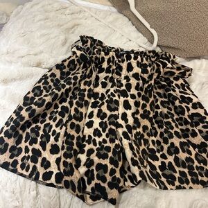 Zara Leopard Shorts